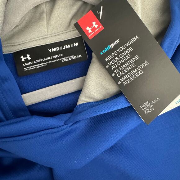 Under Armour Coldgear Hooded Sweatshirt in Blue - Picture 6 of 6